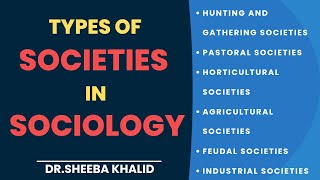 Types of Societies in Sociology [upl. by Cesar751]