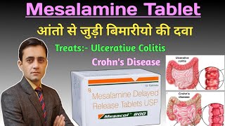 Mesalaminemesalazine prolonged release tablets in hindi  Mesacol OD tablet uses dose side effects [upl. by Ludeman]