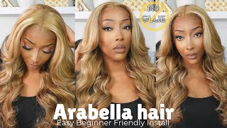 How To Easily Install A 13x4 Blonde Wig Without Glue amp No Bald Cap  Ft Arabella Hair [upl. by Riancho457]