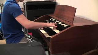 Hammond L222 L100L122 with leslie 760 fast improv in C [upl. by Enylhsa16]