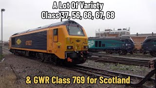 A VERY MIXED BAG  GWR Class 769 56’s Class 37s Nuclear FLasks  amp A BUSY Worcester Yard [upl. by Whitebook]