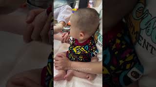 Baby Vaccines action at hospital 😂 🏥 baby love cute family babygirl happy beautiful [upl. by Tilney911]