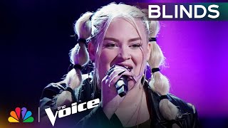 Gabrielle Zabosky Blows the Coaches Away and Wins FourChair Turn  The Voice Blind Auditions  NBC [upl. by Aleakam]