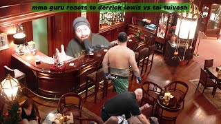 mma guru reacts to tai tuivasa vs derrick lewis [upl. by Ahtekahs588]