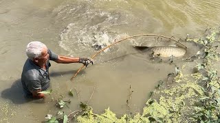 Amazing Grandpa Fishing Battle With Giant Arapaima Fish [upl. by Julius410]