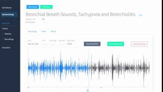 Bronchial Breath Sounds Tachypnea and Bronchiolitis Recording amp Waveform  Eko Health [upl. by Elacim]