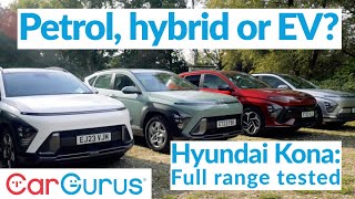 New Hyundai Kona Petrol Hybrid AND Electric tested [upl. by Hooper]