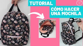 DIY CÓMO HACER UNA MOCHILA FÁCIL  cómo hacer una mochila escolar [upl. by Hamimej]