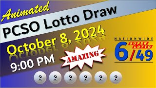 Animated PH  PCSO Lotto Result  Super Lotto 649 October 08 2024 9pm [upl. by Eryt]