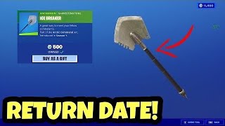 Ice Breaker Pickaxe RETURN DATE in Fortnite Item Shop Ice Breaker Coming Back 2023 Chapter 4 [upl. by Trask]