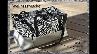 DIY Sporttasche Reisetasche Travel Bag Urlaub  Sport EINFACH nähen  sewing  kostenlose Anleitung [upl. by Aleafar]