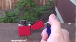 Zippo Windproof vs Standard BIC Lighter [upl. by Aubine]