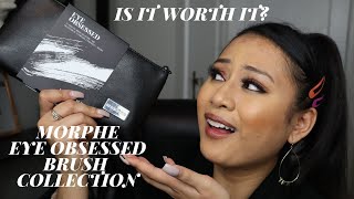 FIRST IMPRESSION MORPHE EYE OBSESSED BRUSH COLLECTION DEMO AND REVIEW [upl. by Sedicla]