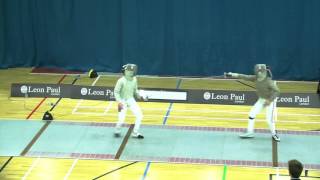 British Fencing Junior Womens Sabre Final 201516 [upl. by Yemarej133]