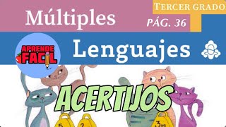 quotAcertijosquot CON RESPUESTA Múltiples lenguajes 3er grado AudiolibroNuevos libros 2023 [upl. by Eenwahs]