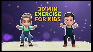 30 MIN FULL BODY WORKOUT AT HOME EXERCISE FOR KIDS [upl. by Jeggar12]