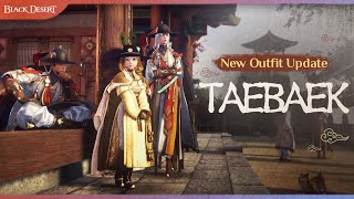 New Outfit Taebaek  For All Classes  Black Desert Console [upl. by Antony]