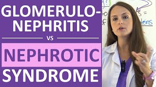 Nephrotic Syndrome vs Glomerulonephritis  Nephritic vs Nephrotic Syndrome Nursing NCLEX [upl. by Ardnekal]