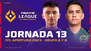 ¡Jornada 13 de la FreeFireLeague 2023 💥  Grupos A y B  Apertura [upl. by Oiziruam]