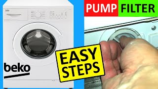 PUMP FILTER CLEANING IN VOLTAS BEKO FRONT LOAD WASHING MACHINES [upl. by Lessur]