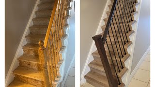 Installing Vinyl on Open Staircase Full start to finish stepup vinyl [upl. by Ddot]