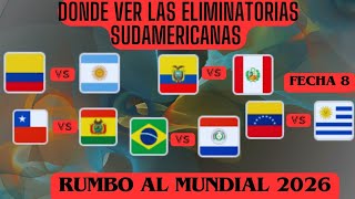 Donde ver los partidos de las eliminatorias sudamericanas Rumbo al MUNDIAL 2026  GRATIS  ECUADOR [upl. by Miguela955]