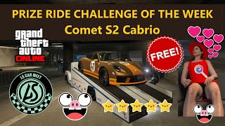 Comet S2 Cabrio Prize Ride Challenge of the Week GTA Online June 20 to June 26 2024 [upl. by Nomaj]