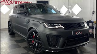 RANGE ROVER SVR WRAPPED IN MATTE BLACK [upl. by Aerdnu]