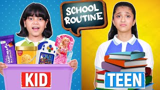 School Routine  Kid Vs Teenager  Badi Behan Vs Choti Behan  ToyStars [upl. by Mayeda]