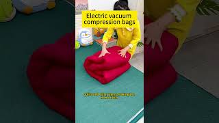 Electric vacuum compression bags electric vacuum compression bags spacesaving clothingstorage [upl. by Boak]