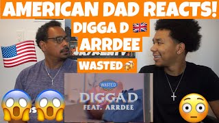 Digga D ft ArrDee  Wasted Visualizer AMERICAN DAD REACTS 🇺🇸 [upl. by Viridi]