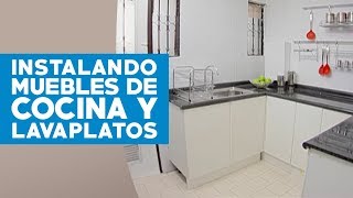 Cómo instalar muebles de cocina y lavaplatos [upl. by Chryste]