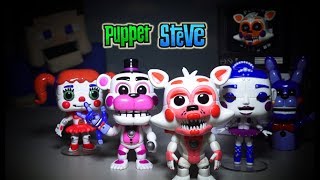 Five Nights at Freddy’s FNAF Funko Sister Location Pop Figures Set Unboxing Lolbit Bon Bon NYCC [upl. by Nerrag]