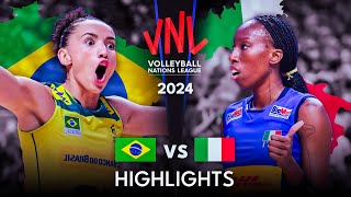 🇧🇷 BRAZIL vs ITALY 🇮🇹  Highlights  Womens VNL 2024 [upl. by Areta]