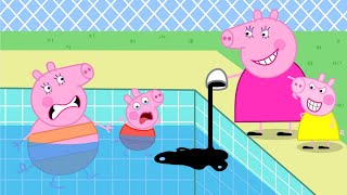 OMGWhats going on at Peppas swimming pool  Peppa Pig Funny Animation [upl. by Lede]