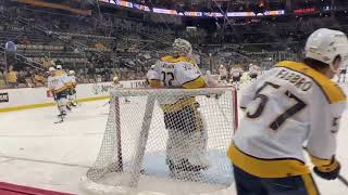 Juuse Saros amp Kevin Lankinen WarmUps [upl. by Attenal]