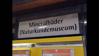 Stadtbahn Stuttgart  Ansage Mineralbäder Naturkundemuseum U14 [upl. by Ferrell]