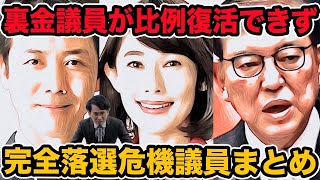 裏金議員選挙区の衆院選当落予想石破茂総理が不記載議員の比例復活禁止で完全落選危機議員は誰 [upl. by Treboh430]