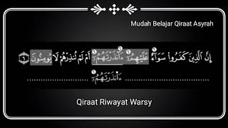 Mudah Belajar Qiraat Asyrah Qiraat Riwayat Warsy QS AlBaqarah ayat 613 [upl. by Bernete392]