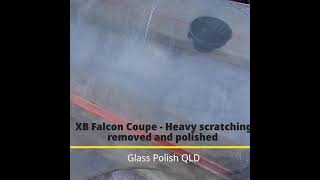 glass scratch removal Ford falcon Coupe door glass [upl. by Culley]