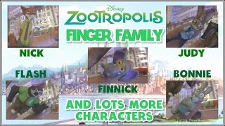 Zootropolis  Zootopia Finger Family Nursery Rhyme Song  With AbCdE [upl. by Asseralc459]