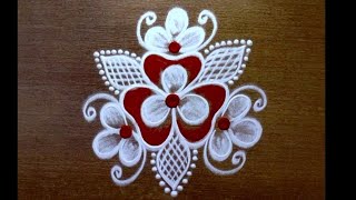 5 Latest muggulu designs 🌺 trendy rangoli kolams 🌺 32 dot small muggulu collection 🌺 Latest muggulu [upl. by Ellerrehs]