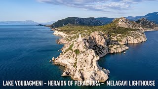 Lake Vouliagmeni  Heraion of Perachora  Melagavi Lighthouse Greece 🇬🇷 [upl. by Ardnola]