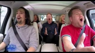 Tony Awards  Broadway Carpool Karaoke  One Day More [upl. by Darahs]