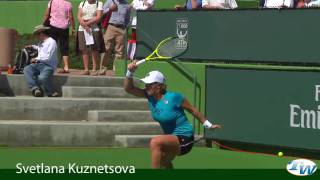 Svetlana Kuznetsova at the BNP Paribas Open 2010 [upl. by Nadnal]