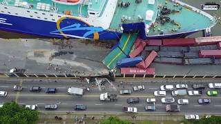 Impactante Momento del Accidente del Barco de Ferries del Caribe con Vista Aerea [upl. by Landrum968]