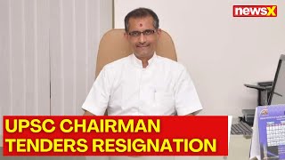 UPSC Chairman Manoj Soni Tenders Resignation  NewsX [upl. by Aihgn]