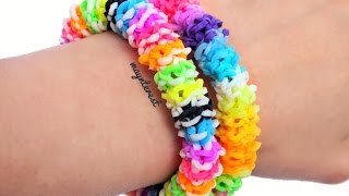 DIY PULSERA de GOMITAS Gumdrop con telar Rainbow loom [upl. by Nnahaid175]