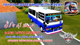 Toyota coster mod for bus simulator Indonesia  toyota coster mod bussid  toyotacostermod [upl. by Ailla]