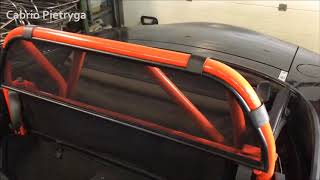 Mazda MX5 Windschott Wiatrołpa Windstop Wind deflector pod Roll Bar [upl. by Sivel]